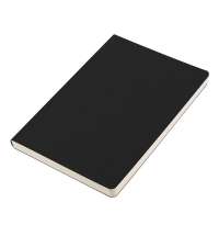 Ежедневник недатированный Tony, А5, черный, кремовый блок в линейку