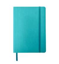 Ежедневник недатированный Shady, А5,  бирюзовый, кремовый блок в линейку, морская волна обрез