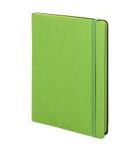 Ежедневник недатированный Shady, А5,  зеленое яблоко, кремовый блок в линейку, зеленый обрез