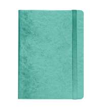 Ежедневник недатированный Boomer, А5,  бирюзовый, кремовый блок в линейку, без обреза