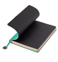 Ежедневник недатированный Boomer, А5,  бирюзовый, кремовый блок в линейку, без обреза