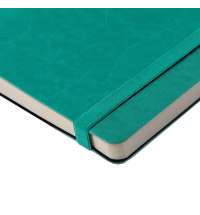 Ежедневник недатированный Boomer, А5,  бирюзовый, кремовый блок в линейку, без обреза