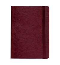 Ежедневник недатированный Boomer, А5,  бордовый, кремовый блок в линейку, без обреза