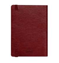 Ежедневник недатированный Boomer, А5,  бордовый, кремовый блок в линейку, без обреза