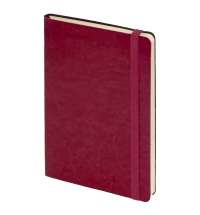 Ежедневник недатированный Boomer, А5,  бордовый, кремовый блок в линейку, без обреза
