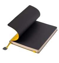 Ежедневник недатированный Boomer, А5,  желтый, кремовый блок в линейку, без обреза