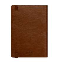 Ежедневник недатированный Boomer, А5,  коричневый, кремовый блок в линейку, без обреза