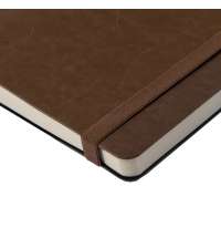 Ежедневник недатированный Boomer, А5,  коричневый, кремовый блок в линейку, без обреза