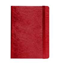 Ежедневник недатированный Boomer, А5,  красный, кремовый блок в линейку, без обреза