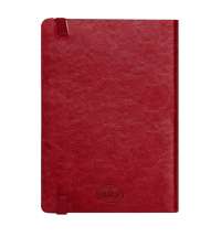 Ежедневник недатированный Boomer, А5,  красный, кремовый блок в линейку, без обреза