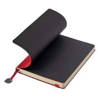 Ежедневник недатированный Boomer, А5,  красный, кремовый блок в линейку, без обреза