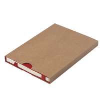 Ежедневник недатированный Boomer, А5,  красный, кремовый блок в линейку, без обреза