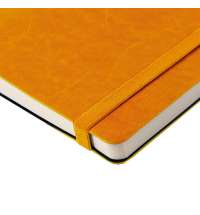 Ежедневник недатированный Boomer, А5,  оранжевый, кремовый блок в линейку, без обреза