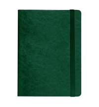 Ежедневник недатированный Boomer, А5,  темно-зеленый, кремовый блок в линейку, без обреза