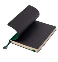 Ежедневник недатированный Boomer, А5,  темно-зеленый, кремовый блок в линейку, без обреза