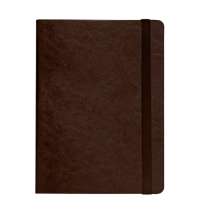 Ежедневник недатированный Boomer, А5,  темно-коричневый, кремовый блок в линейку, без обреза