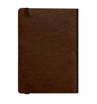 Ежедневник недатированный Boomer, А5,  темно-коричневый, кремовый блок в линейку, без обреза