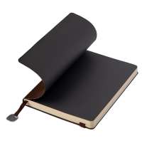 Ежедневник недатированный Boomer, А5,  темно-коричневый, кремовый блок в линейку, без обреза