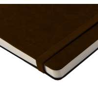 Ежедневник недатированный Boomer, А5,  темно-коричневый, кремовый блок в линейку, без обреза