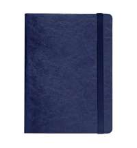 Ежедневник недатированный Boomer, А5,  темно-синий, кремовый блок в линейку, без обреза