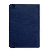 Ежедневник недатированный Boomer, А5,  темно-синий, кремовый блок в линейку, без обреза