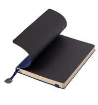 Ежедневник недатированный Boomer, А5,  темно-синий, кремовый блок в линейку, без обреза