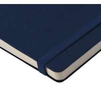 Ежедневник недатированный Boomer, А5,  темно-синий, кремовый блок в линейку, без обреза