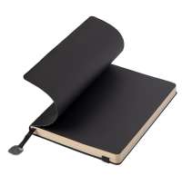 Ежедневник недатированный Boomer, А5,  черный, кремовый блок в линейку, без обреза