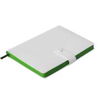 Ежедневник недатированный Stellar, А5, белый, кремовый блок  в линейку, с зеленым обрезом