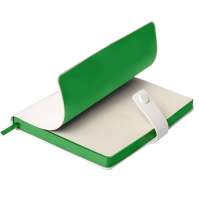 Ежедневник недатированный Stellar, А5, белый, кремовый блок  в линейку, с зеленым обрезом