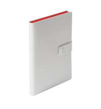 Ежедневник недатированный Stellar, А5, белый, кремовый блок  в линейку, с красным обрезом