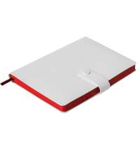 Ежедневник недатированный Stellar, А5, белый, кремовый блок  в линейку, с красным обрезом