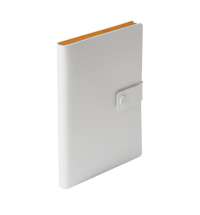 Ежедневник недатированный Stellar, А5, белый, кремовый блок  в линейку, с оранжевым обрезом