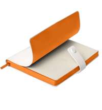 Ежедневник недатированный Stellar, А5, белый, кремовый блок  в линейку, с оранжевым обрезом