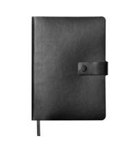 Ежедневник недатированный Stellar, А5, черный, кремовый блок  в линейку, с серым обрезом