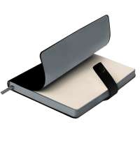 Ежедневник недатированный Stellar, А5, черный, кремовый блок  в линейку, с серым обрезом