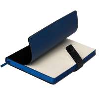 Ежедневник недатированный Stellar, А5, черный, кремовый блок  в линейку, с синим обрезом