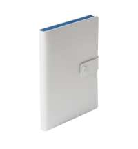 Ежедневник недатированный Stellar, А5, белый, кремовый блок  в линейку, с темно-синим обрезом