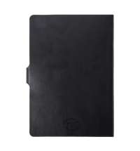 Ежедневник недатированный Stellar, А5, черный, кремовый блок  в линейку, с желтым обрезом