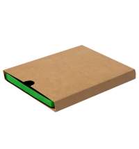 Ежедневник недатированный Stellar, А5, черный, кремовый блок  в линейку, с зеленым обрезом