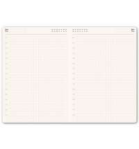 Ежедневник недатированный Tony, А5, лазурный, кремовый блок в клетку