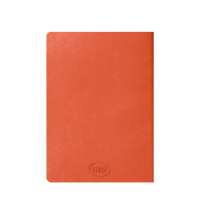 Ежедневник недатированный Tony, А5, оранжевый, кремовый блок в клетку