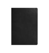 Ежедневник недатированный Tony, А5, черный, кремовый блок в клетку