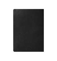 Ежедневник недатированный Tony, А5, черный, кремовый блок в клетку