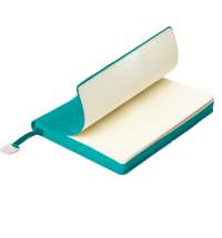 Ежедневник недатированный Fusion, А5, бирюзовый, кремовый блок в линейку