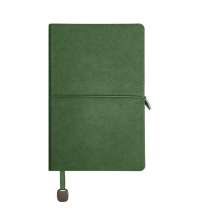 Ежедневник недатированный Fusion, А5, зеленый, кремовый блок в линейку