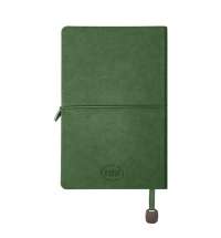 Ежедневник недатированный Fusion, А5, зеленый, кремовый блок в линейку