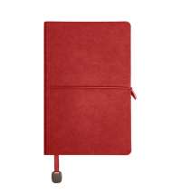 Ежедневник недатированный Fusion, А5, красный, кремовый блок в линейку