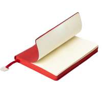 Ежедневник недатированный Fusion, А5, красный, кремовый блок в линейку