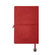 Ежедневник недатированный Fusion, А5, красный, кремовый блок в линейку